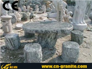 Green Marble Table and Bench,Green Granite Table Sets