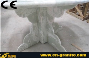 Green Marble Table,Circle and Curve Cutting Table,Marble Outdoor Furniture,Green Marble for Garden Furniture