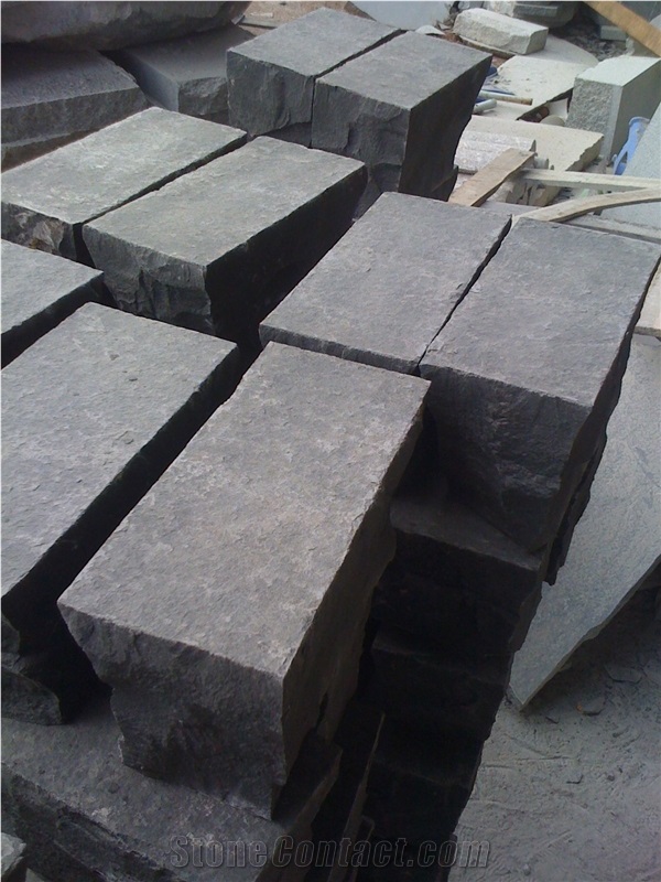Grey Basalt Cube Stone & Pavers, Grey Basalt, China Basalt, Basaltina, Basalto, Inca Grey