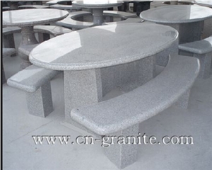 Grey China Granite Table and Bench,Graden Sets for Sale