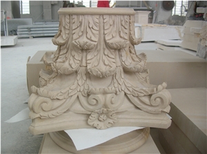Marble Stone Column Roman Style for Indoor or Outdooe Decoration