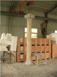 Marble Stone Column Roman Style for Indoor or Outdooe Decoration