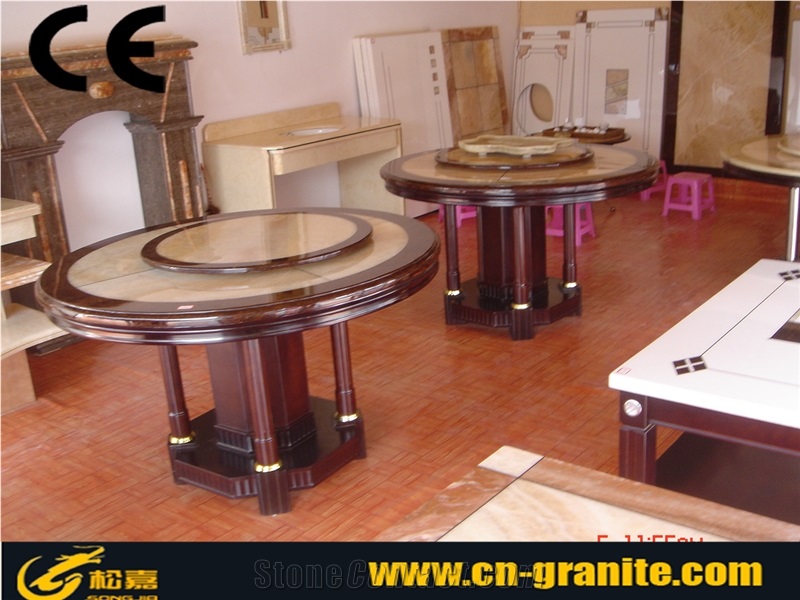 Marble Table Sets for Indoor Furniture, Home Furniture Sets, Polished Marble Table for Sale