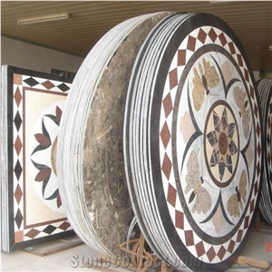 Marble Waterjet Medallion Tiles with Picture Designs for Floor Decoration,Floor Paving Medallions.