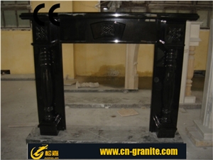 Natural Black Marble Fireplace Remodelings
