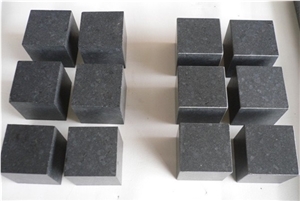 Natural G684 Black Basalt Tumbled Paving Stone / Black Pearl Paving Stone / Cobble and Cube Stone