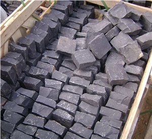 Natural G684,Fuding Black,Padang Black,Absolute Black,Pearl Black Basalt Cobble Stone,Basalt Cube Stone