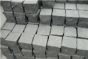 New G684 Black Flamed Paving Stone, G684 Black Basalt Cube Stone & Pavers