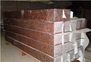 Polished G562 Maple Red Granite Kerbstone,Chinese Cheap Red Granite Road Kerbstone