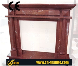 Red Marble Mantel Fireplace Accessories with Different Size and Style