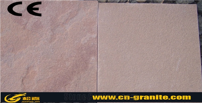 Sandstone Slab & Tile, China Pink Sandstone Wall & Floor Covering Decoration
