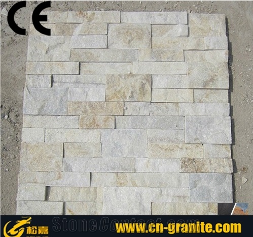 Snow White Quartzite Cultured Stone, Culture Stone Wall Cladding