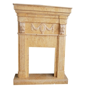 Western Style Marble Fireplace for Interior Decoration,Fireplace Design Idea,Carved Stone Fireplace.