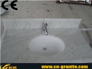 White Marble Vanity Top, Chinese Marble Bathroom Countertop & Vanity Tops