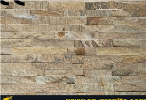 Yellow Slate Cultured Wall Stone, Rust Slate Cultured Stone, Wall Cladding Materials