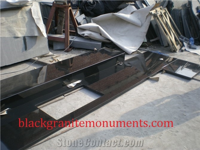 China Absolute Black Countertop Factory Price, Black Granite Countertop