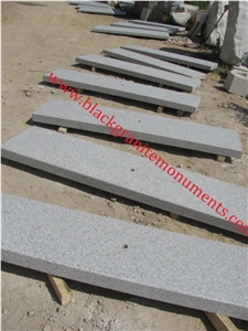 Chinese Cheap Light Grey Imperial Gray Honed Granite Headstone Base&Subbase Uk Style, Grey Granite Tombstone&Granite Headstone&Granite Monument