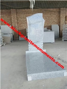 G603 Grey Granite Headstones,Chinese Cheap Granite Monument, Russian Style Headstones
