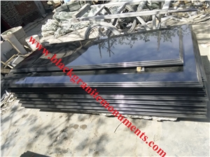 Polished Shanxi Black Granite with Golden Spots,China Absolute Black Granite, Shanxi Black Granite with Golden Spot Monument Size for Iran Market 180x60x3/4cm with Profiling Edges