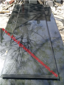 Polished Shanxi Black Granite with Golden Spots,China Absolute Black Granite, Shanxi Black Granite with Golden Spot Monument Size for Iran Market 180x60x3/4cm with Profiling Edges