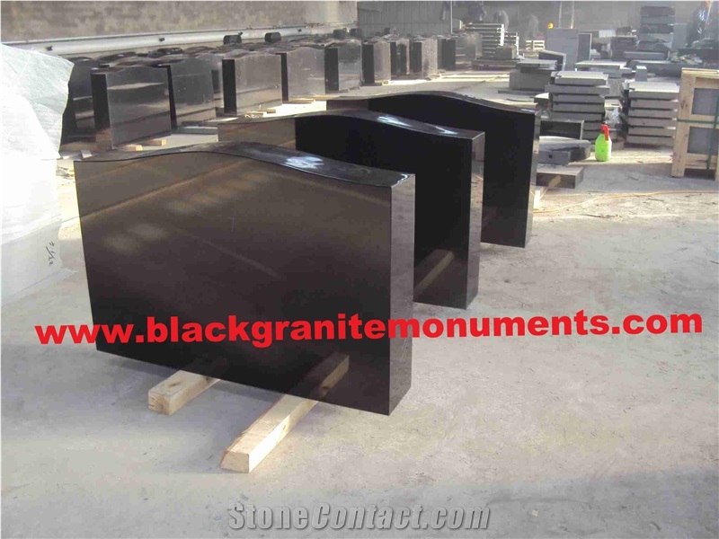 Shanxi Black Granite Polished Engraved Headstones with Base,Cemetery Carving Tombstones,Custom Tombstone Monument Design,Western Americanstyle Single Monuments,Natural Stone Memorial Gravestone
