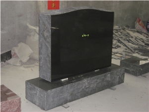 American Style Shanxi Black Granite Simple Monument