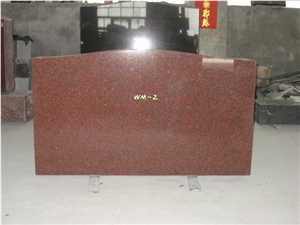 G562 Maple Red Granite Tombstone, Usa Tombstone
