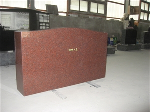 Simple Indian Red Granite Headstone, Usa Gravestone
