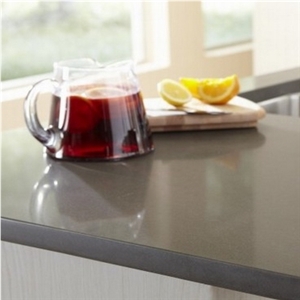 Safe and Stylish Cut to Size Quartz Stone Nano Grey Mono Collection for Kitchen Counter Top Table Top Design More Durable Than Granite Thickness 2cm or 3cm with High Gloss and Hardness