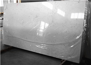 Wholesale Cararra White Quartz Stone Countertop with Bright Solid Surface Directly from China Manufacturer at Competitive Pricing Thickness 12/15/20/25/30mm for Multifamily/Hospitality Projects
