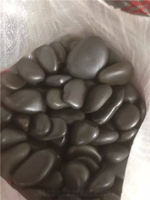 Black Pebble Stone,Random Cobble Stone