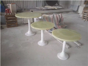 Green Onyx Round Table Top,Indoor Table Sets