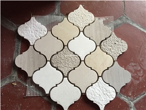 Guizhou Wood Grain Marble Arabesque Marble Mosaic Tile