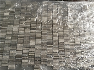 Guizhou Wood Stone Marble Mosaic,Grey Serpeggiante Mosaic Tile