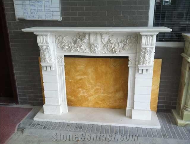 Home Decor Marble Stone Fireplace