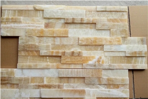 Honey Onyx Bricks Mosaic Tile for Wall Cladding