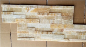 Honey Onyx Bricks Mosaic Tile for Wall Cladding