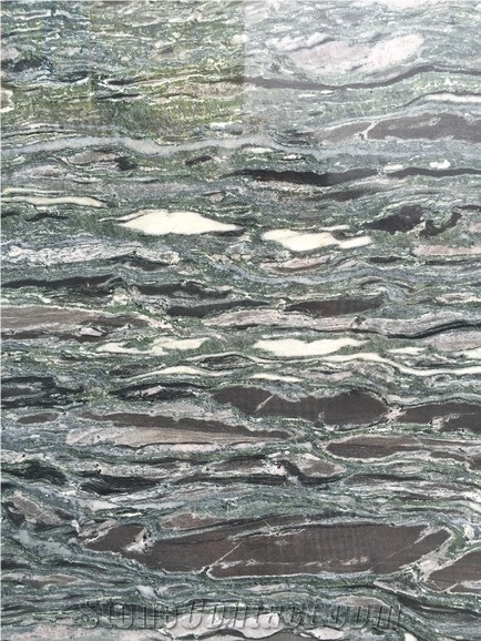 Wave Green Marble Tiles & Slabs, China Sea Wave, Yunnan Green Marble, Wave Green, Sewweed Green, Verde Nuvolato, Wave Multicolor Green