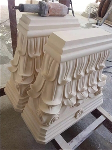 Western Design Limestone Sculptured Column Tops