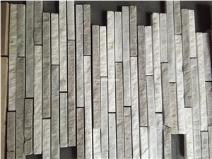 Wooden Grey Marble Random Length Mosaic Tile for Wall Decoration