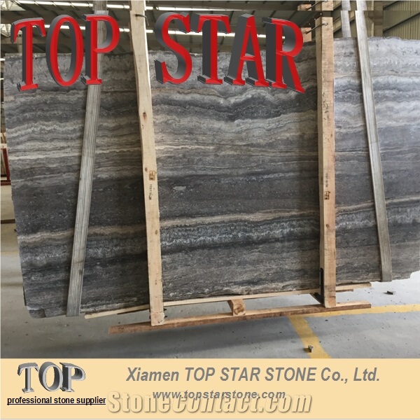 Popular Persian Silver Travertine Slabs Honed and Filled
