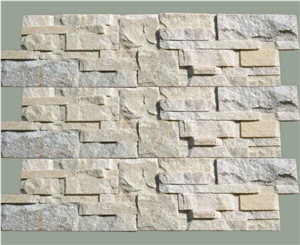 Beige Quartzite Cultured Stone for Wall Cladding