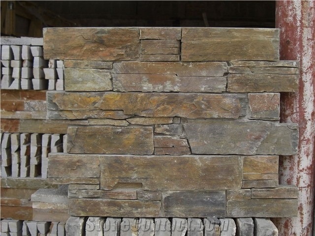 Rusty Cement Cultural Quartzite Cultured Stone for Walling & Building