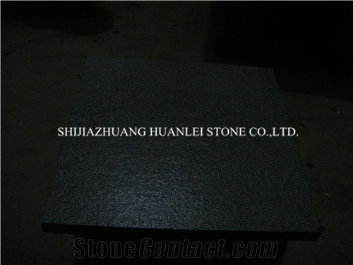 Bush Hammered Slab & Tile, China Black Granite Tiles, Shanxi Black Granite