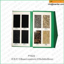 py020 sample brocher quartz-marble-granite stone display sample book/folder