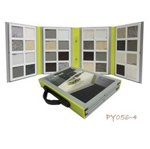 py056-4 plastic handhole quartz-marble-granite-stone samples book/folder