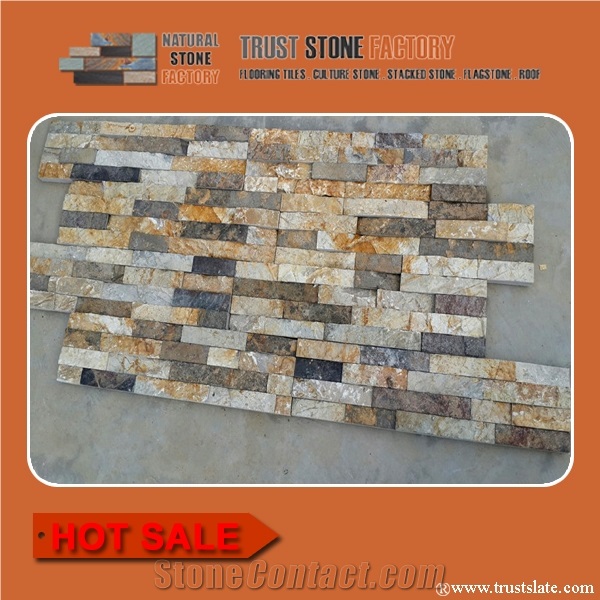 Classic Ledger Slate Panel,Multicolor Natural Slate Siding,Ledger Stone Facade,Ledged Stack Stone Veneer,Ledger Cultured Stone,Ledger Wall Cladding