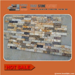 Classic Ledger Slate Panel,Multicolor Natural Slate Siding,Ledger Stone Facade,Ledged Stack Stone Veneer,Ledger Cultured Stone,Ledger Wall Cladding