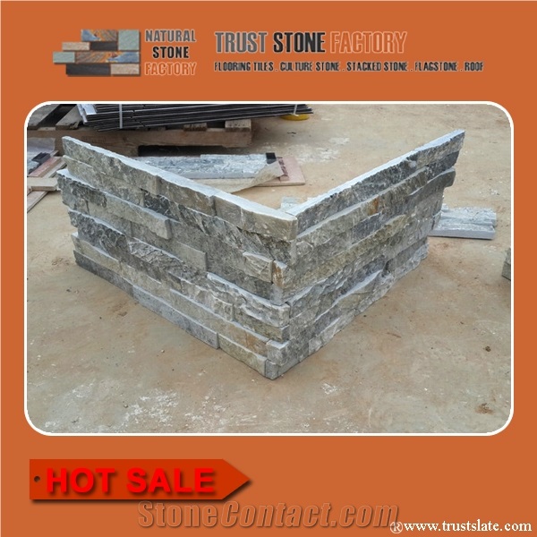 Grey Slate Stone Corner,Ledger Stone Corner, Ledged Stone Siding,Ledge Stone Facade,Ledge Stacked Stone Veneer,Ledge Stone Panels,Ledge Wall Cladding