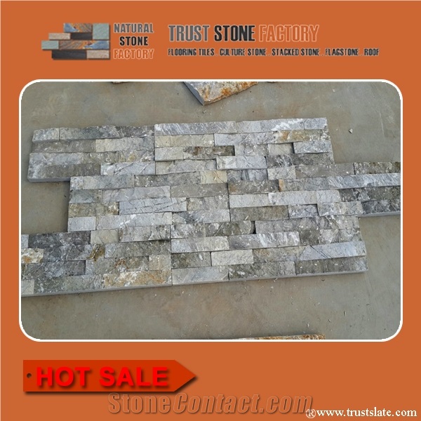 Silver Grey Ledger Slate Siding,Ledger Stone Facade,Ledger Stacked Stone Veneer,Ledged Stone Panels,Ledger Wall Cladding